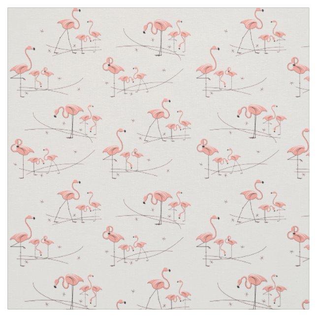 Tecido Multitecido Rosa Flamingos (Modelo)