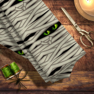Tecido Mummy Eyes Halloween Green ID685
