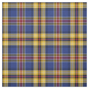 Tecido Murtagh Tartan Blue e Dourada Xadrez irlandesa
