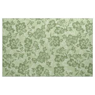 Tecido Musgo havaiano do vintage de Iwalani floral