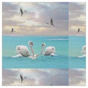 Tecido Música Do Cisne Branco,