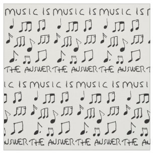 Tecido Música é minha Impressão de Desenho de Terapia