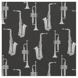 Tecido Musical de trompete saxofone Jazz