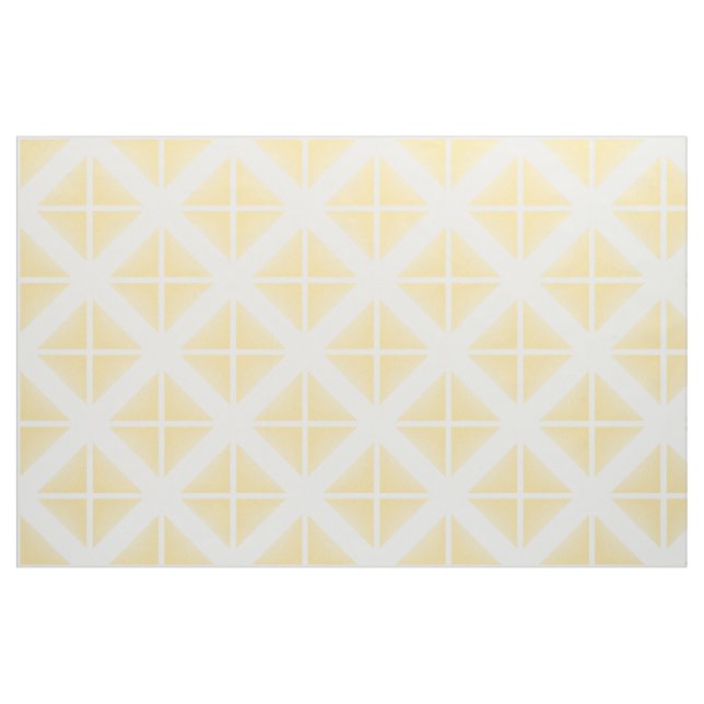 Tecido na moda branco amarelo do teste padrão dos (Fat Quarter)