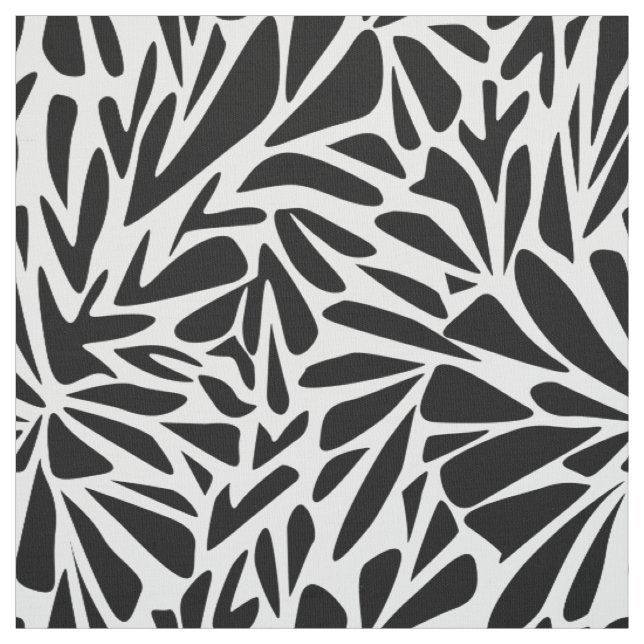 Tecido na moda floral monocromático sem costura abstrato  (Modelo)