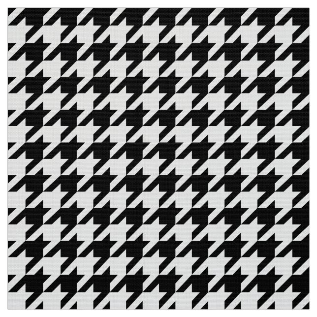 Tecido Na moda Houndstooth Black White — Xadrez Geométric (Modelo)