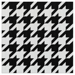 Tecido Na moda Houndstooth Black White — Xadrez Geométric