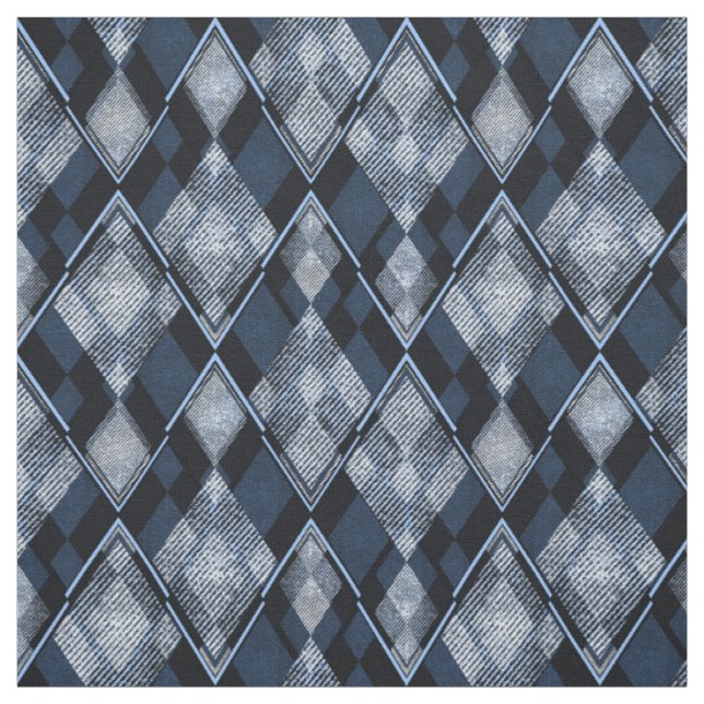 Tecido Na moda rhombic clássico de árvore cinza texturiza (Modelo)