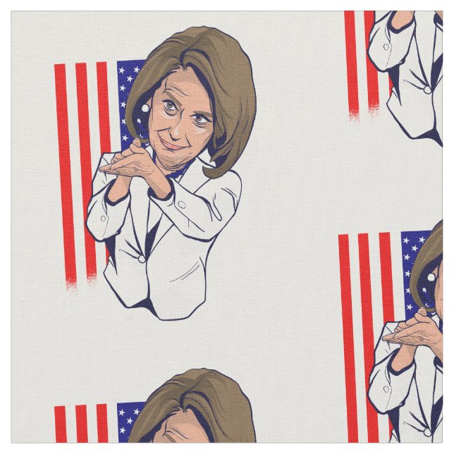 Tecido Nancy Pelosi aplaudir meme (Detalhe)