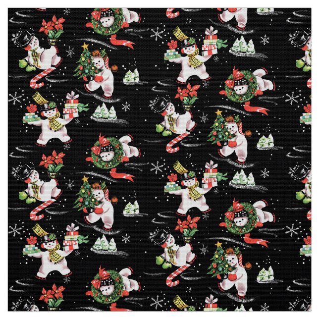 Tecido Natais vintages De Neve Ice (Modelo)