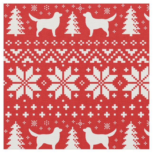 Tecido Natal anunciando dos Retrievers do pato de Nova (Detalhe)