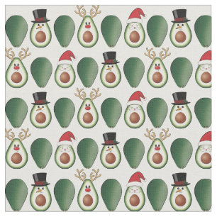 Tecido Natal Avocado Frosty, Rudolph e Papais noeis