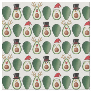 Tecido Natal Avocado Frosty, Rudolph e Papais noeis
