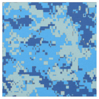 Tecido Natal azul - camuflagem azul