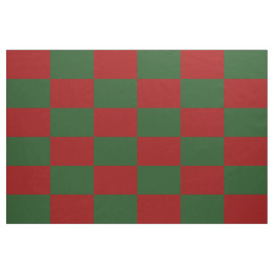 Tecido Natal Checkered vermelho e verde dos retângulos