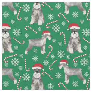 Tecido Natal de cão schnauzer