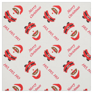 Tecido Natal do costume de Papai Noel do afro-americano