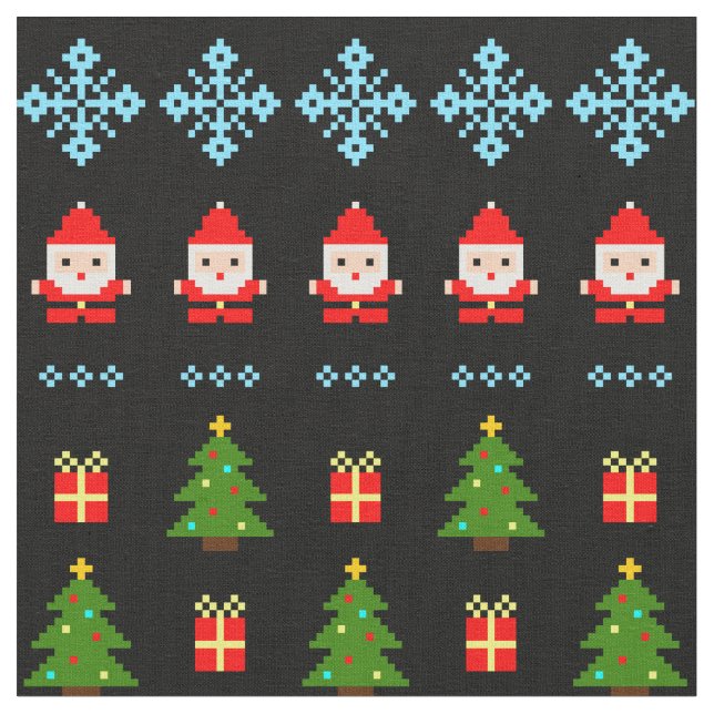 Tecido Natal em Pixel Art (Detalhe)