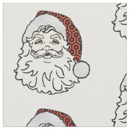 Tecido Natal feio santa claus spooky carpete de hotel