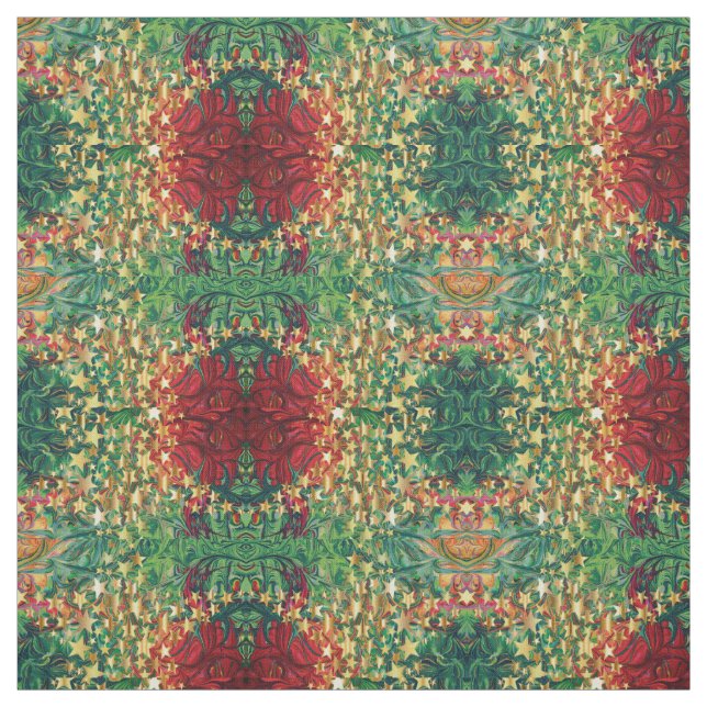 Tecido Natal Festivo | Estrelas Douradas | ABSTRATO (Modelo)