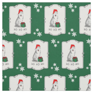 Tecido Natal Papai Noel Siberiano (prata)