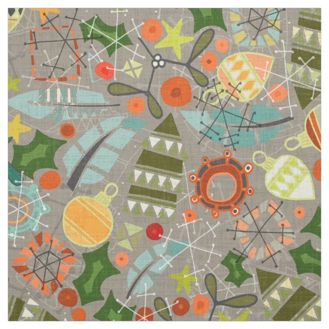 Tecido natal vintage prata (Modelo)