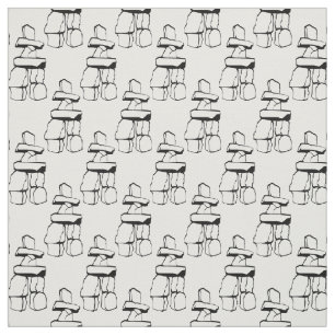 Tecido nativo de Vancôver Inukshuk do Haida do