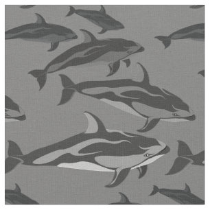 Tecido Natural de Linen Tecido Dolphin Art