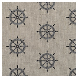 Tecido náutico do vintage da roda | dos navios