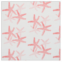 tecido Náutico - Peixe-estrela vermelho-rosa