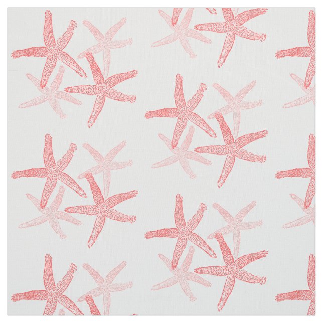tecido Náutico - Peixe-estrela vermelho-rosa (Modelo)