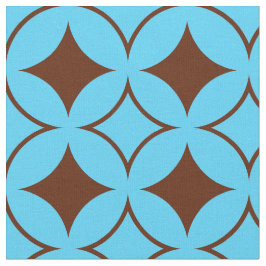 Tecido Navio azul e marrom