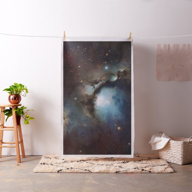 Tecido Nebulosa Órion Astronomia azul marrom bege céu est (In Situ)
