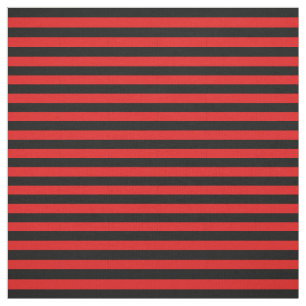 Tecido Negra-noite, estilhaço vermelho vivo, listras