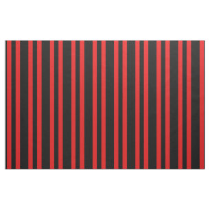 Tecido Negra-noite, estilhaço vermelho vivo, listras