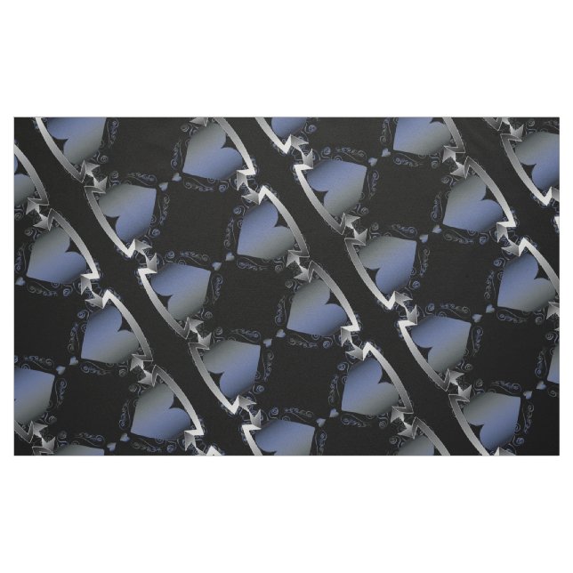 Tecido Néon Azul Série Coração Steampunk (Fat Quarter)