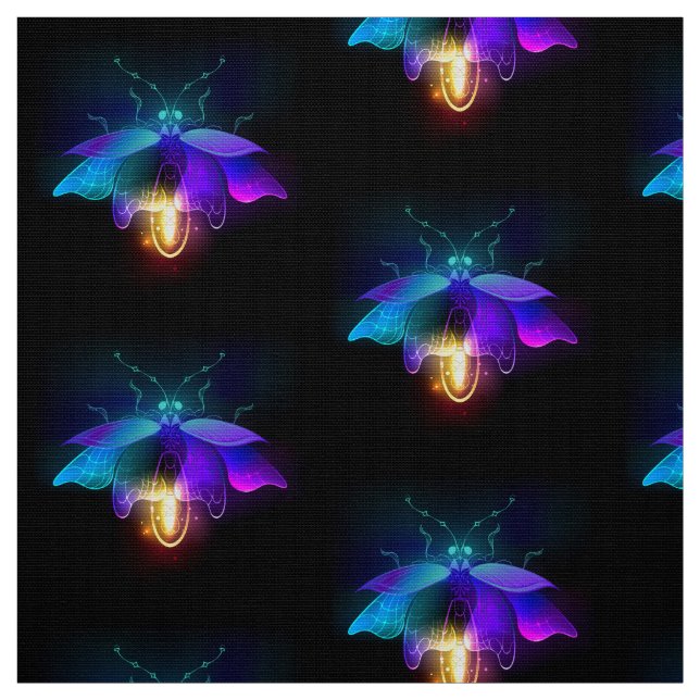 Tecido Neon Firefly a preto (Modelo)