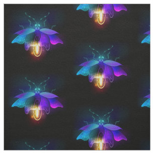 Tecido Neon Firefly a preto