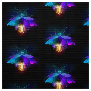Tecido Neon Firefly a preto