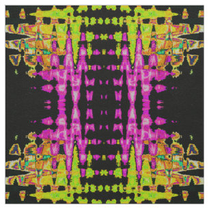 Tecido Neon Glitch Abstrato Art Impressão