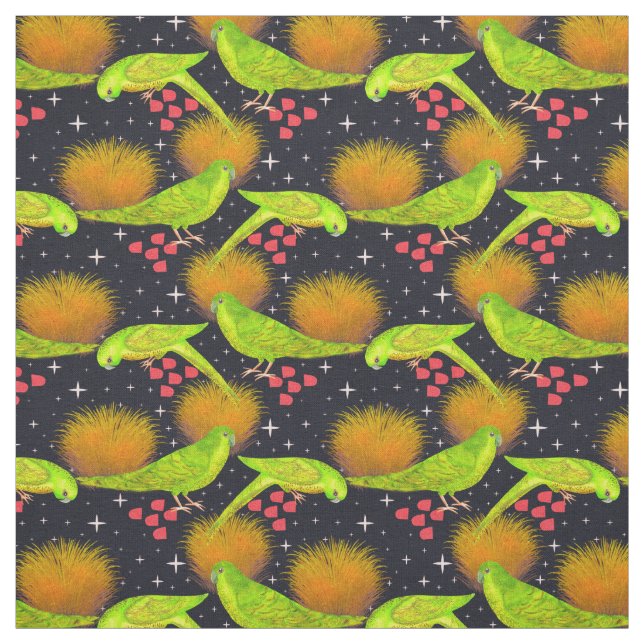 Tecido Neon Green Australian Parrots (Modelo)