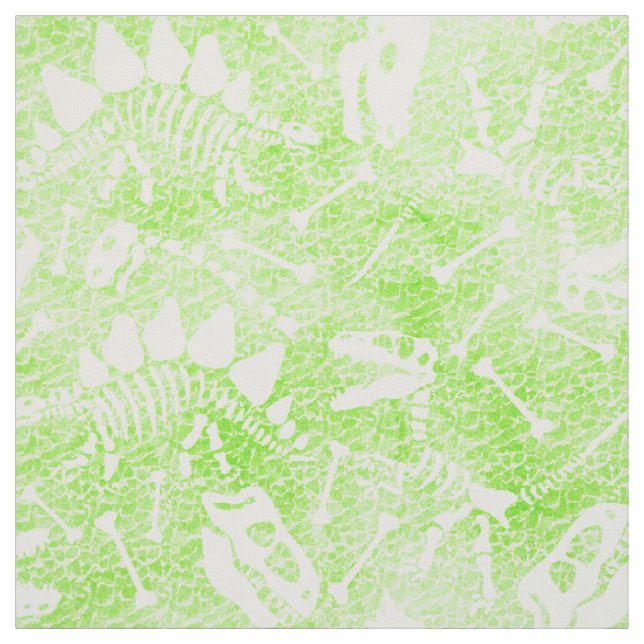 Tecido Neon Green Dinossaur Fóssil Ossos pré-históricos (Modelo)
