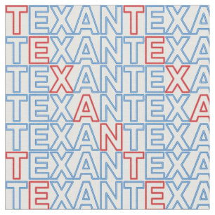 Tecido Neon vermelho e azul TEXAN em branco