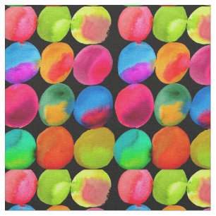 Tecido Neon Watercolor, forma do círculo, cor abstrato