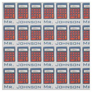 Tecido Nerd Personalizado de Calculadora de Professores d