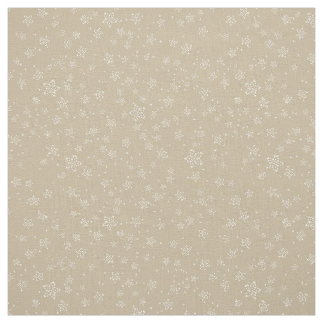 Tecido Neutro desenhado por Mão com Floco de Neve (Modelo)