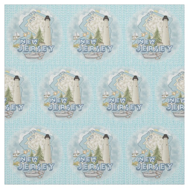 Tecido New Jersey Lighthouse (Amostra)