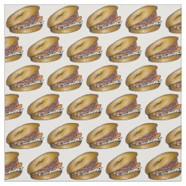 Tecido New York Bagel Capers Cream Queijo Lox Cebolas