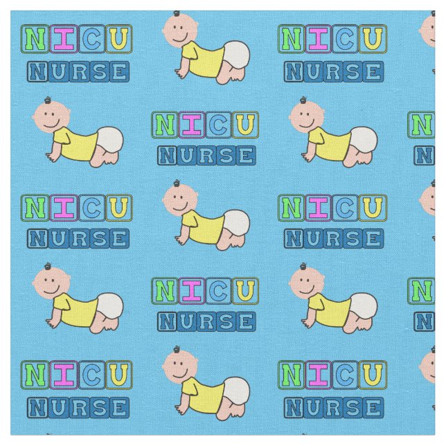 Tecido NICU Enfermeira Azul (Detalhe)