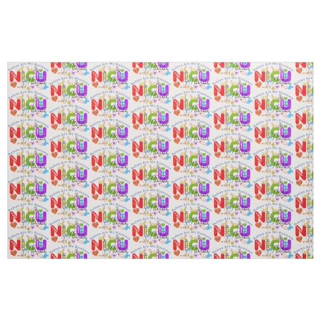 Tecido NICU Nurse Colorful Graphics  (Fat Quarter)